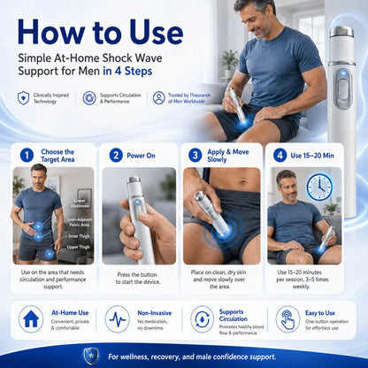 Next-Generation Acoustic Wave Therapy restores penile tissue health to enhance rise rigidity, stamina, and male performance confidence, relieving muscle pain, joint stiffness, tendon discomfort📈