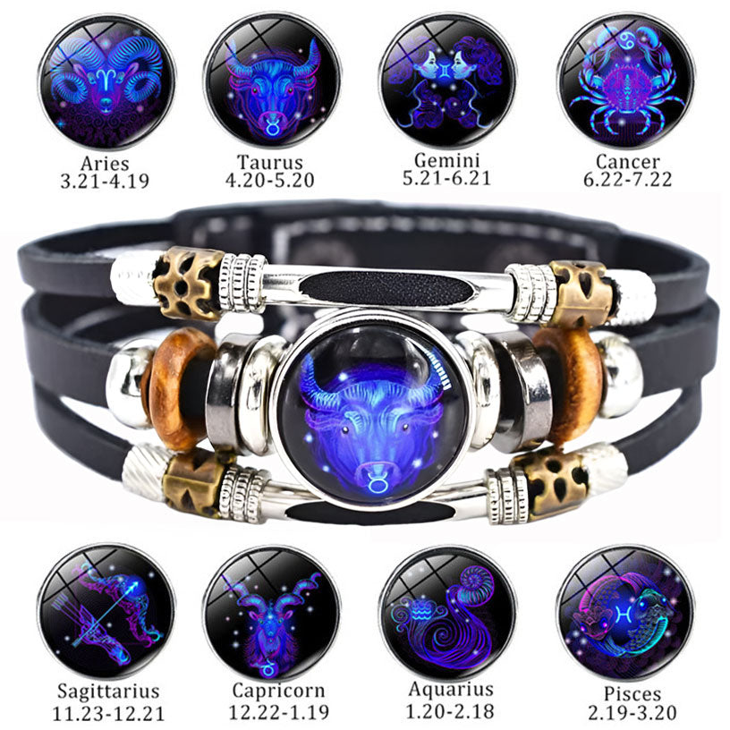 🔥 LAST DAY 50% OFF! ✨📿Astrological Sign Luminous Bracelet Super Bright In The Dark