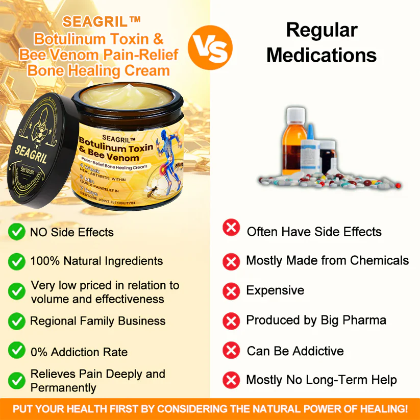🎁Flash Sale - SEAGRIL™ Botulinum Toxin & Bee Venom Pain-Relief Bone Healing Cream🐝💎