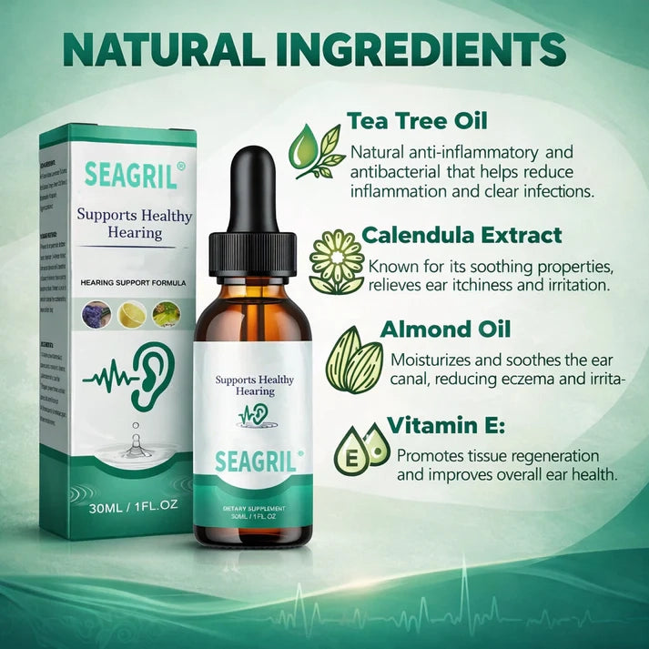 SEAGRIL Tinnitus Ear Drops for Clear Ears and Ultimate Comfort – Unlock Instant Relief from Tinnitus and Ear Discomfort🎶