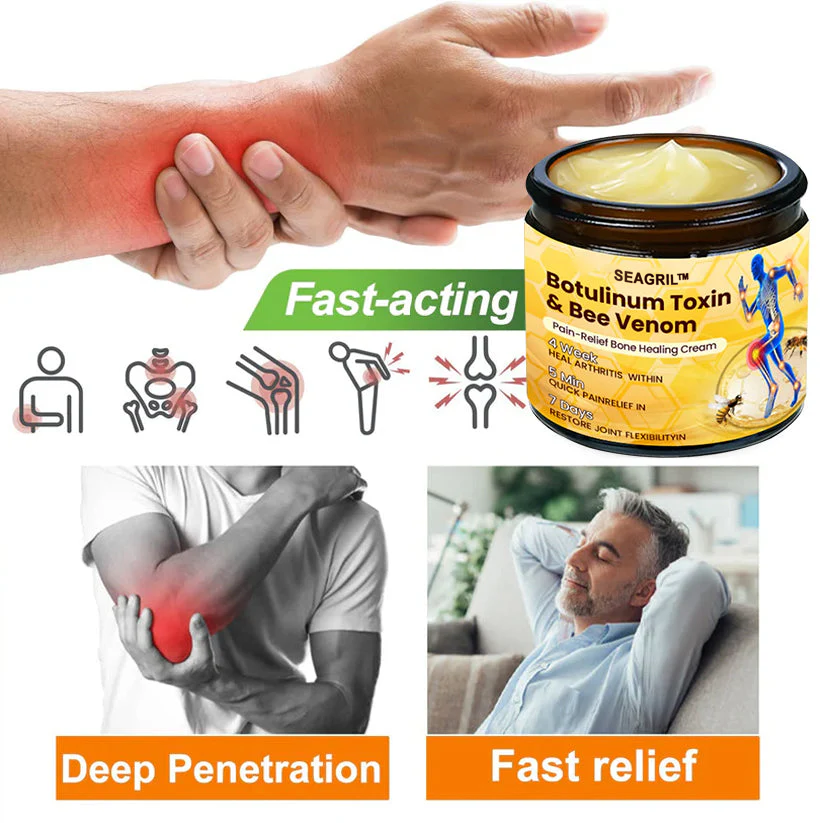 🎁Flash Sale - SEAGRIL™ Botulinum Toxin & Bee Venom Pain-Relief Bone Healing Cream🐝💎