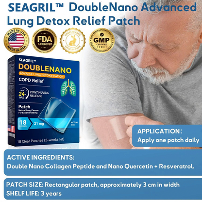 FDA Approved SEAGRIL™ DoubleNano COPD Relief Patch (💝 Cough, wheezing, shortness of breath, sputum, stuffy nose, bronchitis, bronchitis, allergy symptoms, lung discomfort)