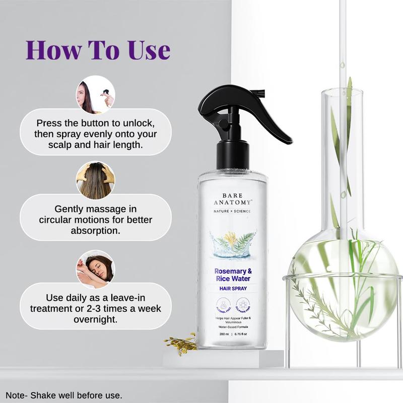Rosemary and Rice Water Hair Spray