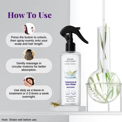 Rosemary and Rice Water Hair Spray