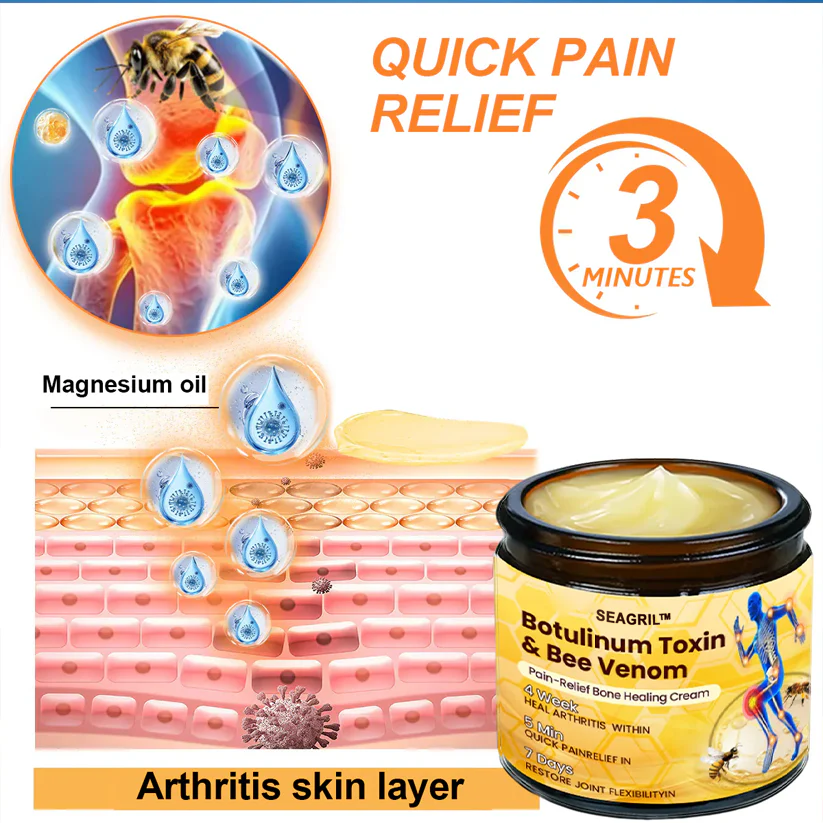 🎁Flash Sale - SEAGRIL™ Botulinum Toxin & Bee Venom Pain-Relief Bone Healing Cream🐝💎