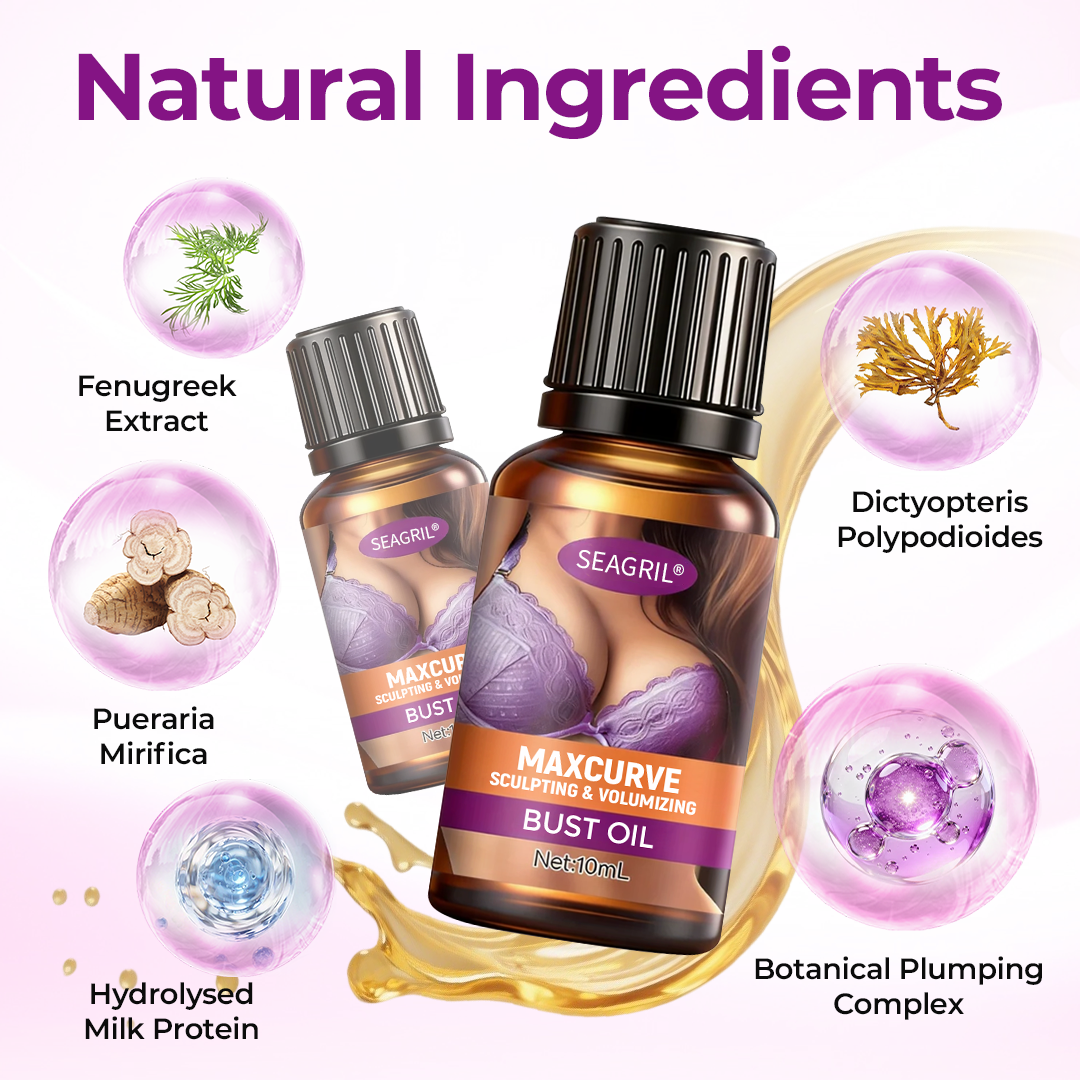 🧴SEAGRIL MaxCurve Bust Oil 🍑 Sculpting + Volumizing Oil for Smooth, Firm Bust Skin