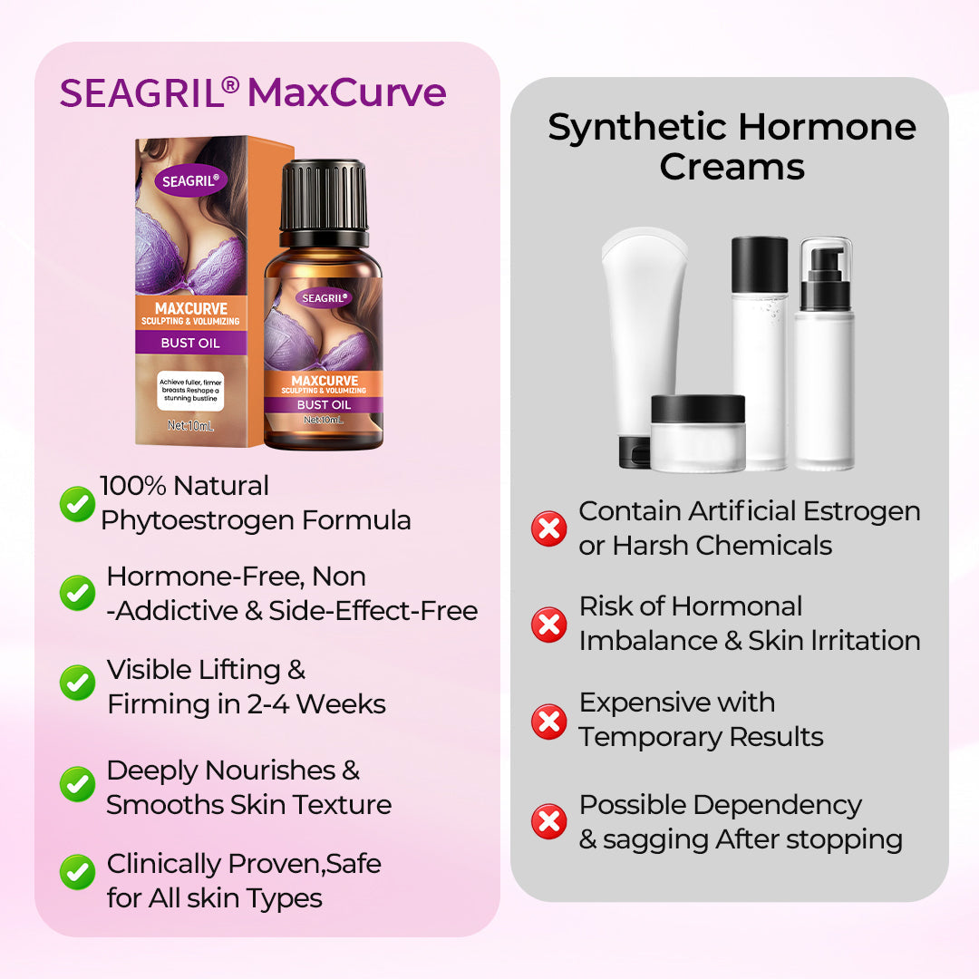 🧴SEAGRIL MaxCurve Bust Oil 🍑 Sculpting + Volumizing Oil for Smooth, Firm Bust Skin