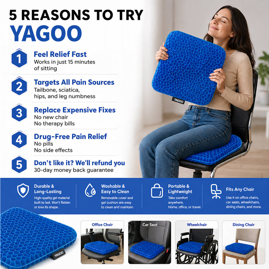 Turn Any Chair Into Pain-Free Comfort With Yagoo