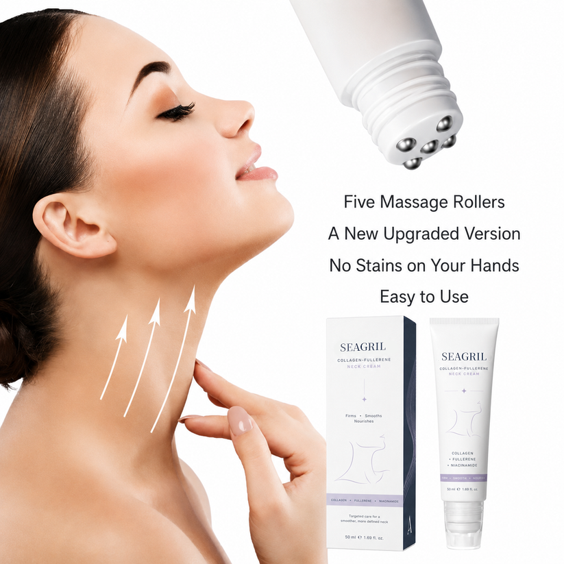 SEAGRIL™ 5-Roller Neck Firming Cream – Collagen & Hyaluronic Acid for Smoother, Tighter-Looking Neck Skin