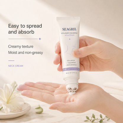 SEAGRIL™ 5-Roller Neck Firming Cream – Collagen & Hyaluronic Acid for Smoother, Tighter-Looking Neck Skin