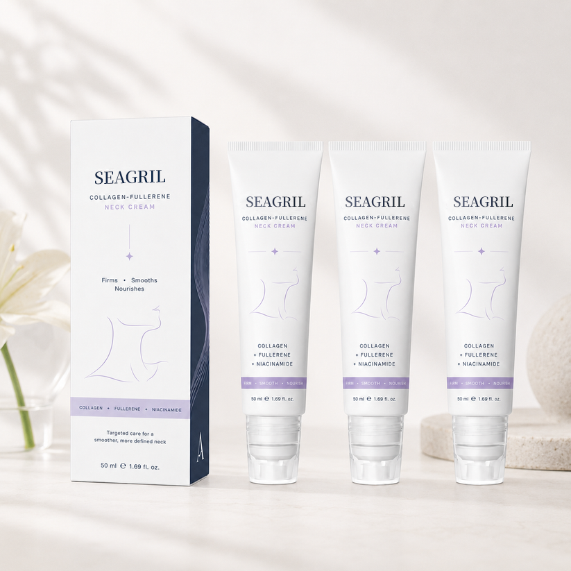 SEAGRIL™ 5-Roller Neck Firming Cream – Collagen & Hyaluronic Acid for Smoother, Tighter-Looking Neck Skin