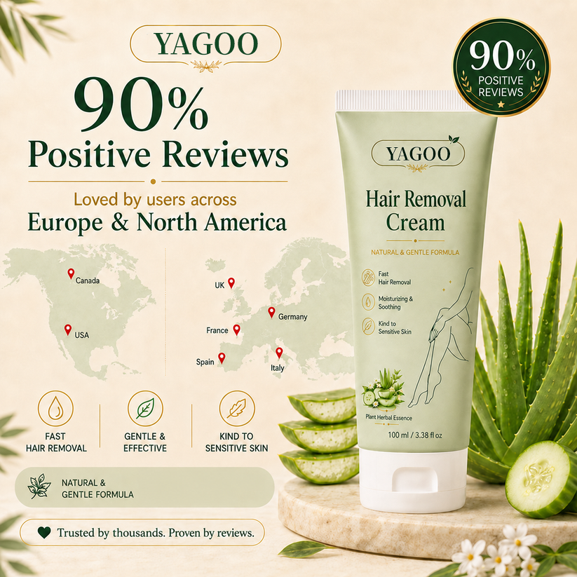Yagoo™ Natural Gentle Hair Removal Cream | For Women & Men, Sensitive Skin