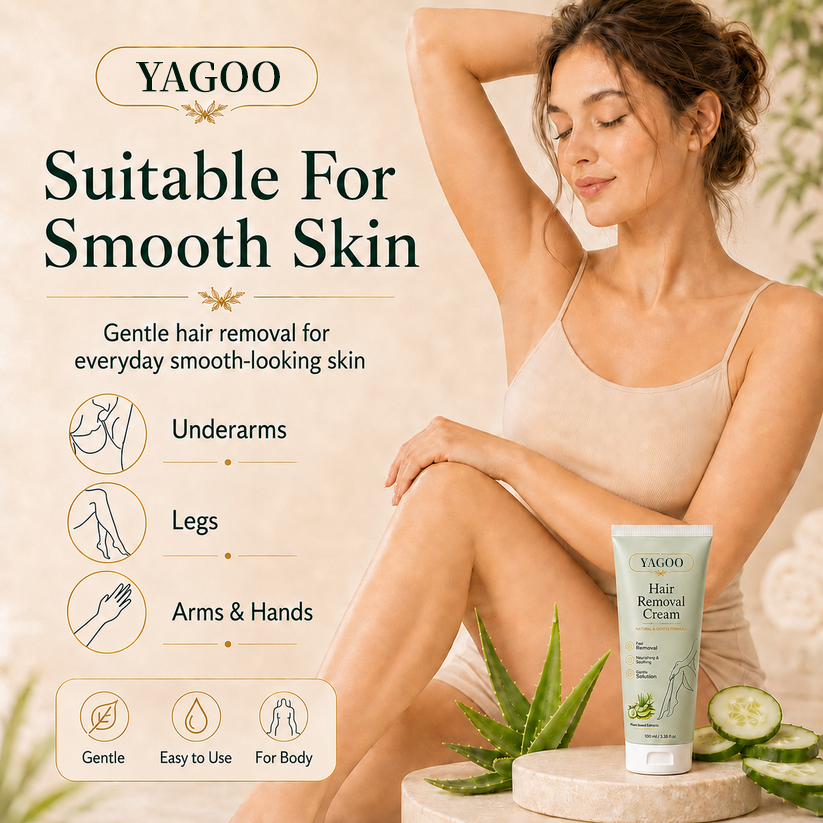 Yagoo™ Natural Gentle Hair Removal Cream | For Women & Men, Sensitive Skin