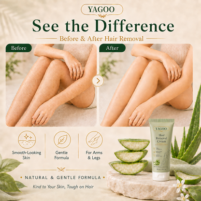 Yagoo™ Natural Gentle Hair Removal Cream | For Women & Men, Sensitive Skin