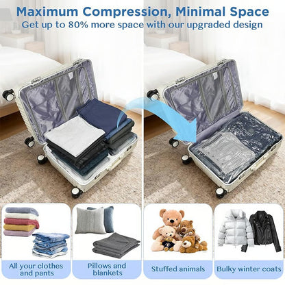Cordless Travel Vacuum Bag Set for Space-Saving Packing