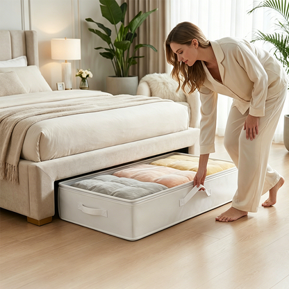 ✨ Save 50% now! ✨ Foldable under-bed storage bag with zippered lid